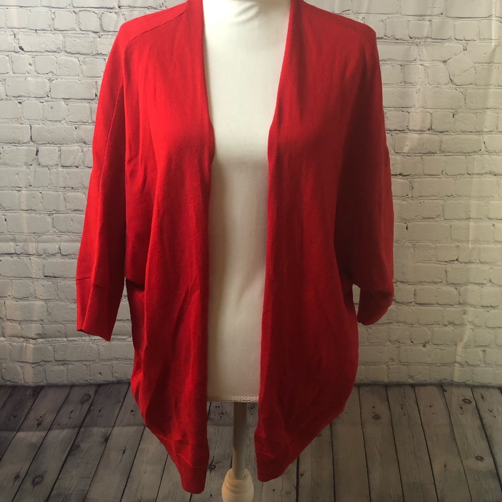 GAP red dolman cardigan